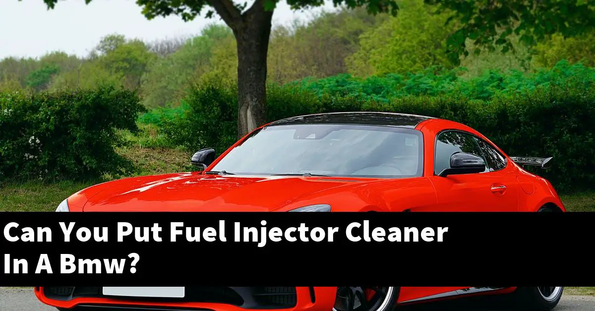 Can You Put Fuel Injector Cleaner In A Bmw?
