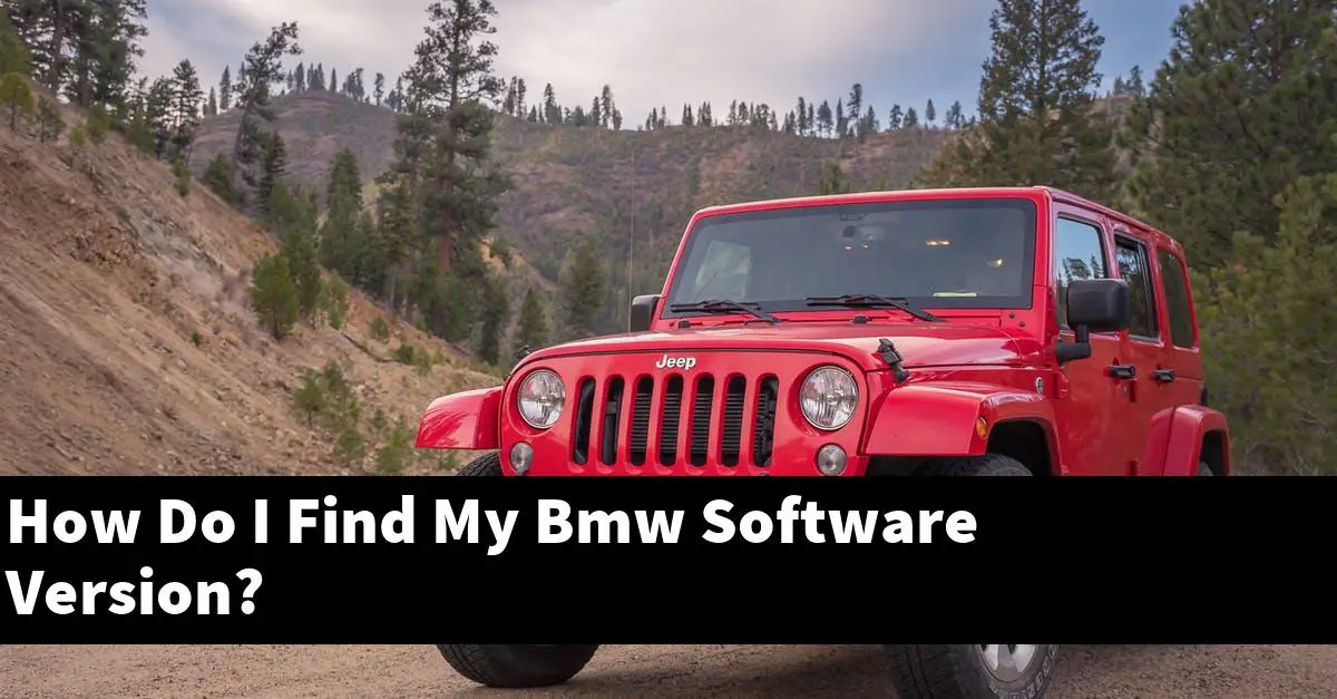 How Do I Find My Bmw Software Version?