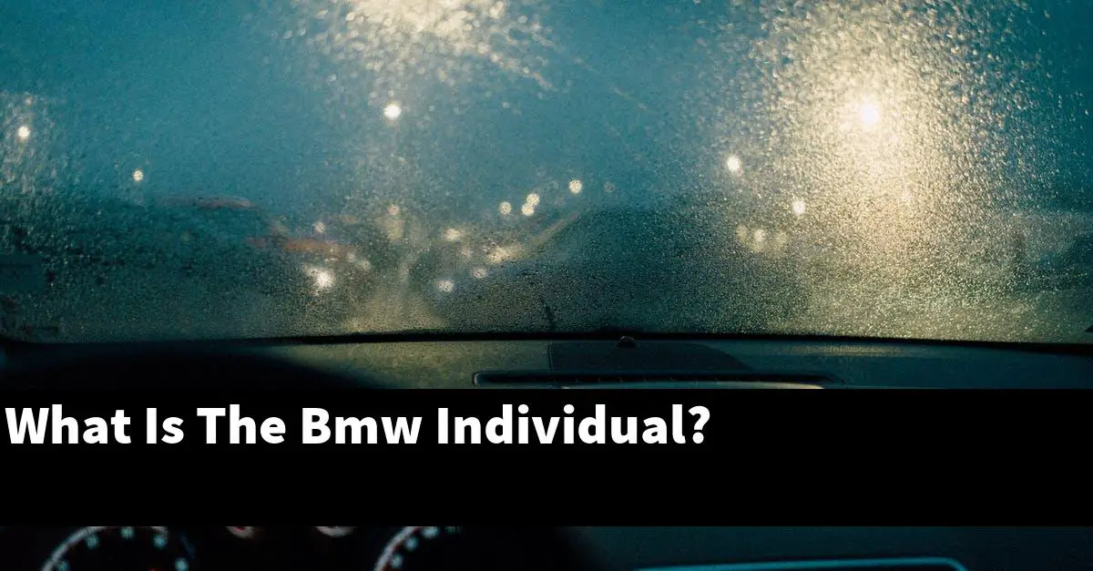 What Is The Bmw Individual?