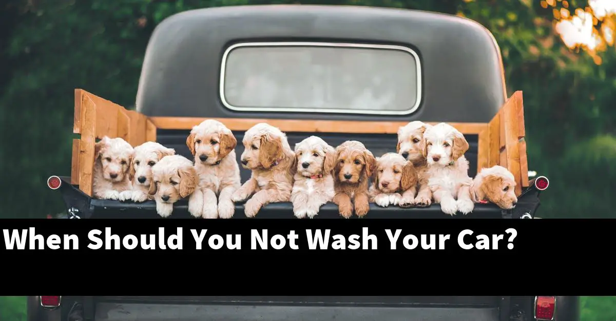 When Should You Not Wash Your Car?